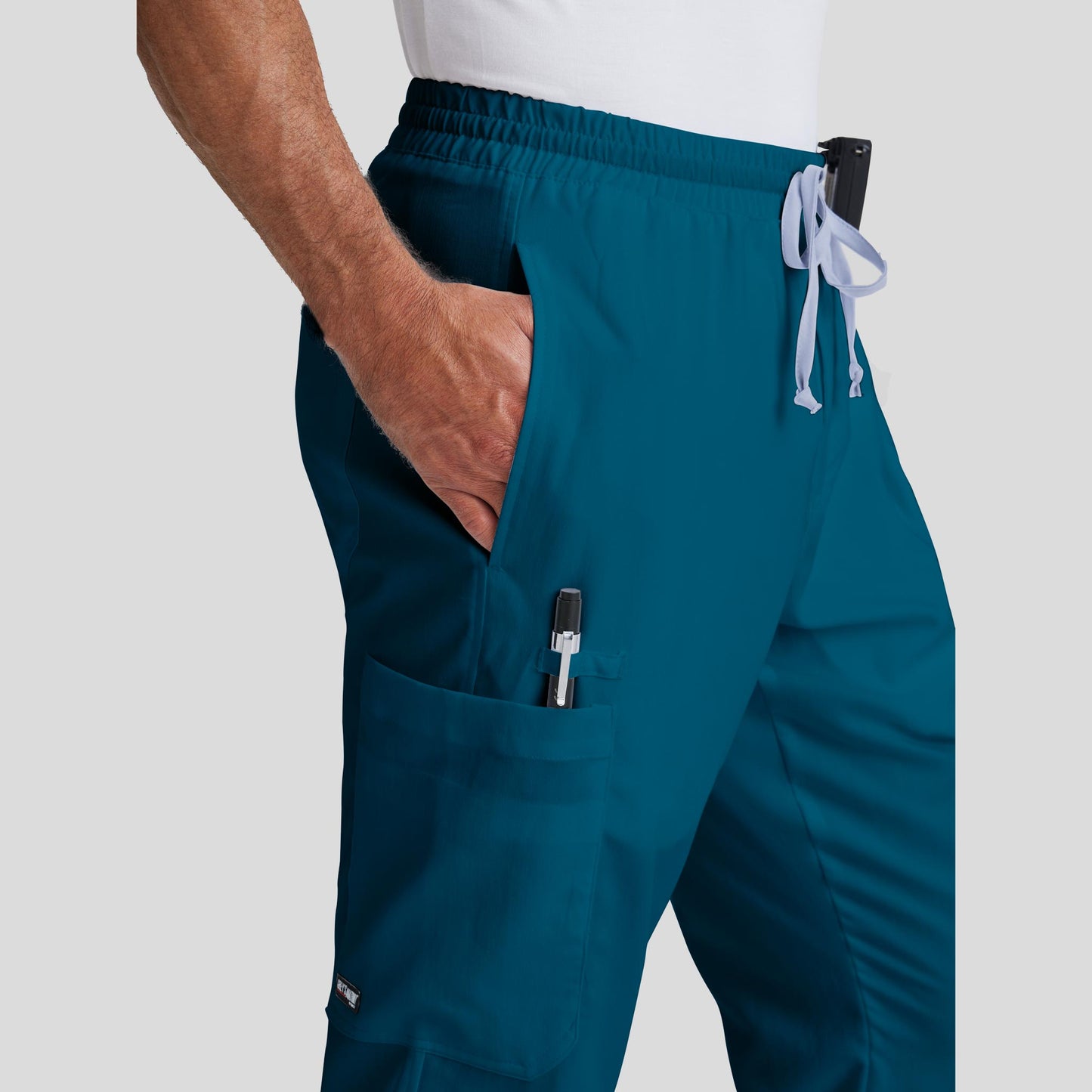 Scrub Pant Grey's Anatomy for Men in Caribbean blue color at Scrubser Medical Uniforms in Riyad and Jedda