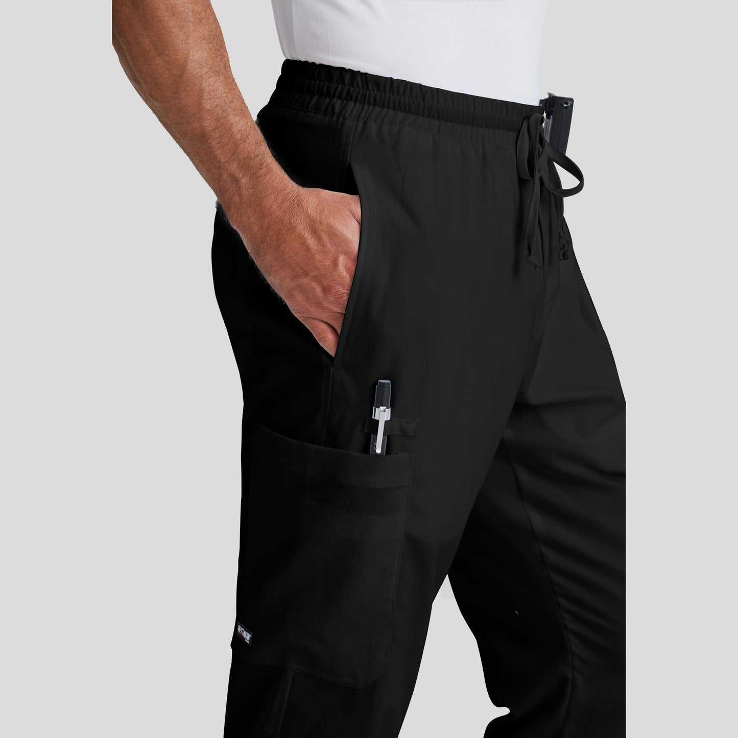 Scrub Pant Grey's Anatomy for Men in Black color at Scrubser Medical Uniforms in Riyad and Jedda
