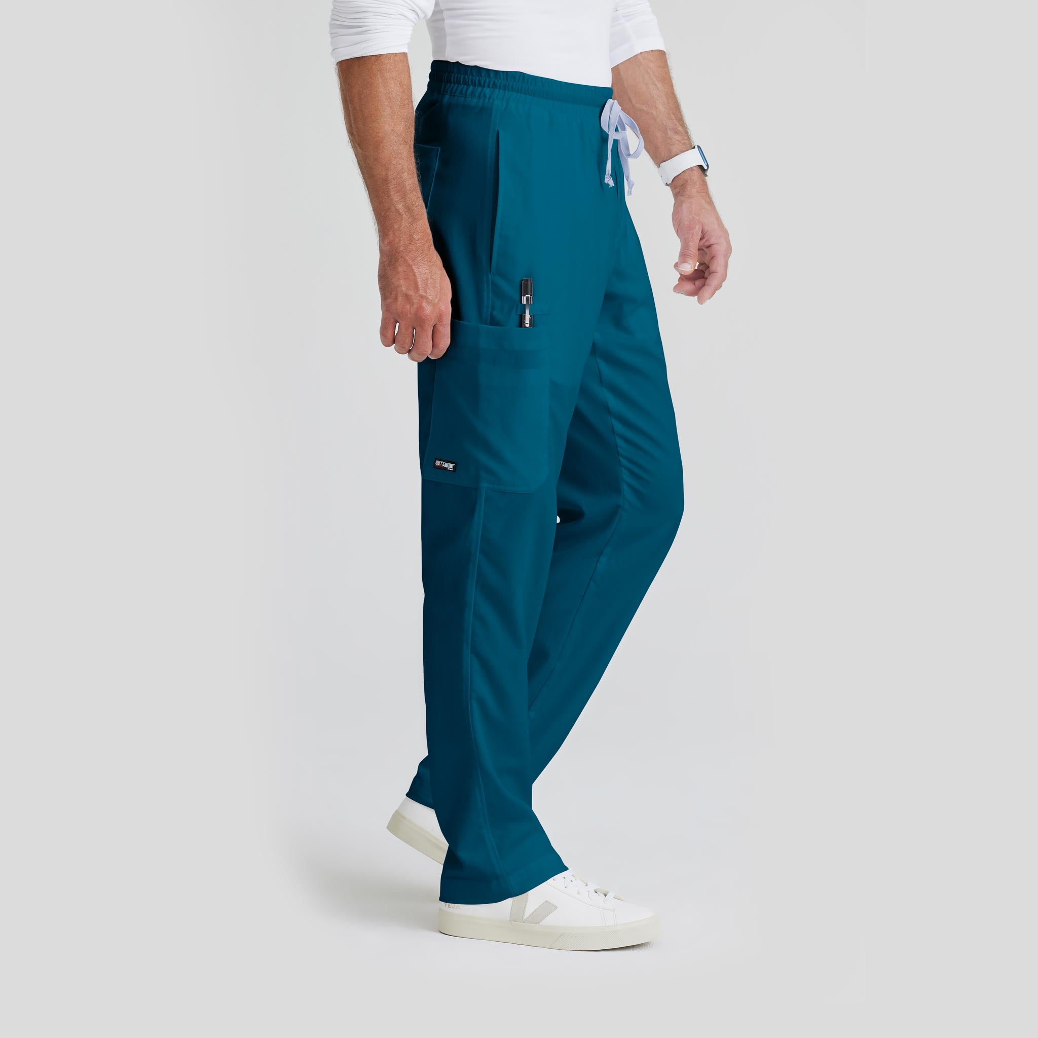 Scrub Pant Grey's Anatomy for Men in Caribbean blue color at Scrubser Medical Uniforms in Riyad and Jedda
