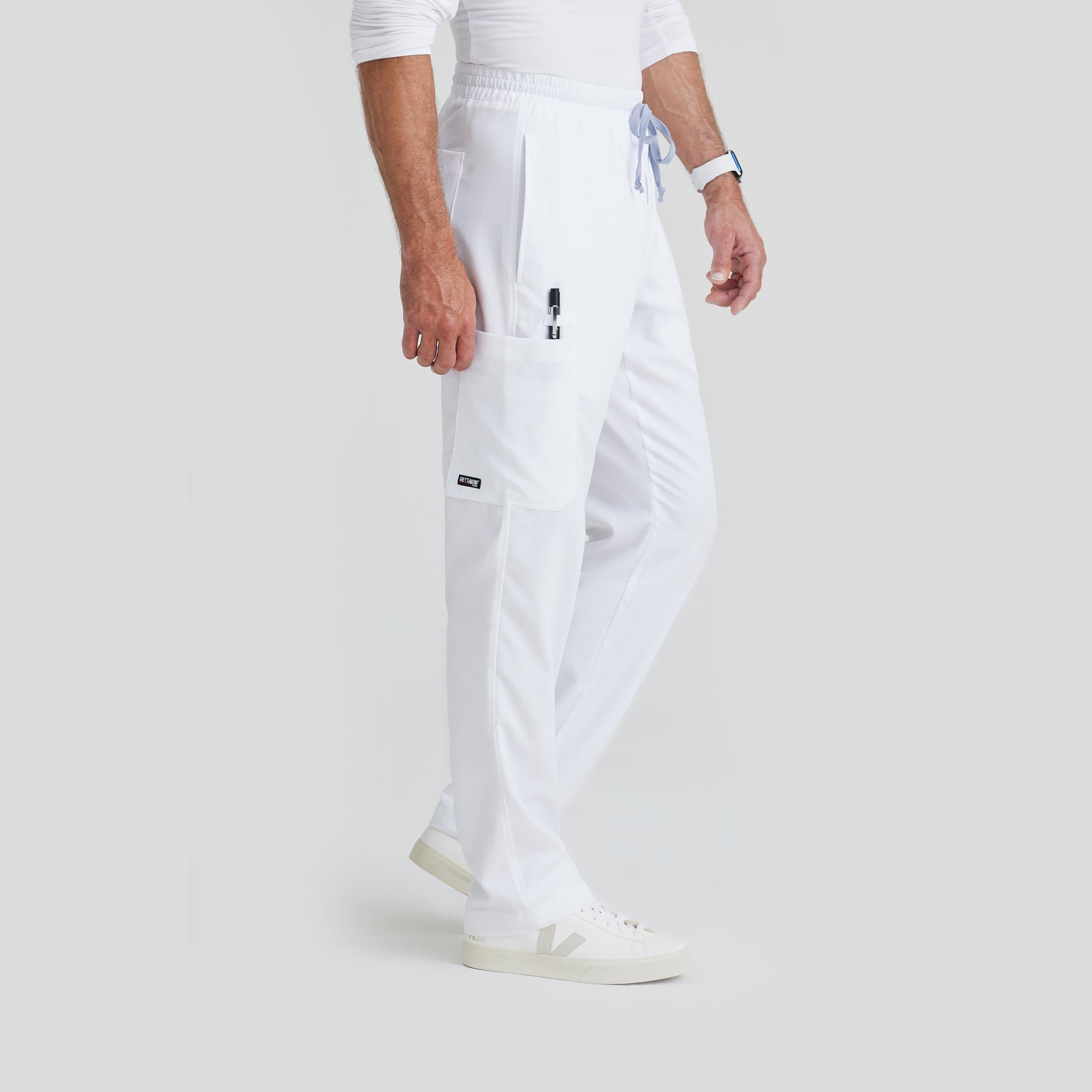 Scrub Pant Grey's Anatomy for Men in White color at Scrubser Medical Uniforms in Riyad and Jedda