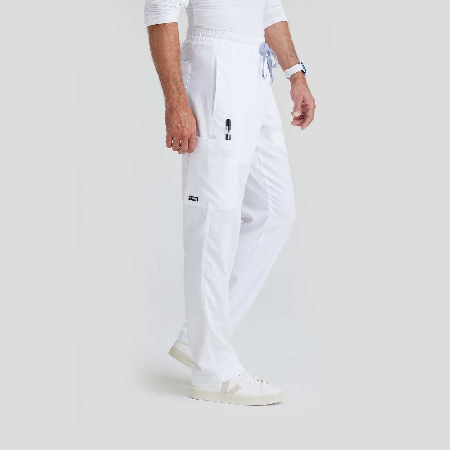 Scrub Pant Grey's Anatomy for Men in White color at Scrubser Medical Uniforms in Riyad and Jedda