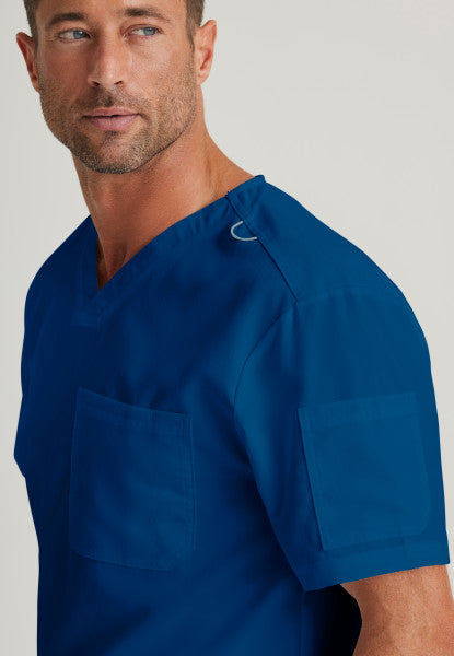Medical Scrub Top Grey's Anatomy for Men in Navy color at Scrubser Medical Uniforms in Riyad and Jedda
