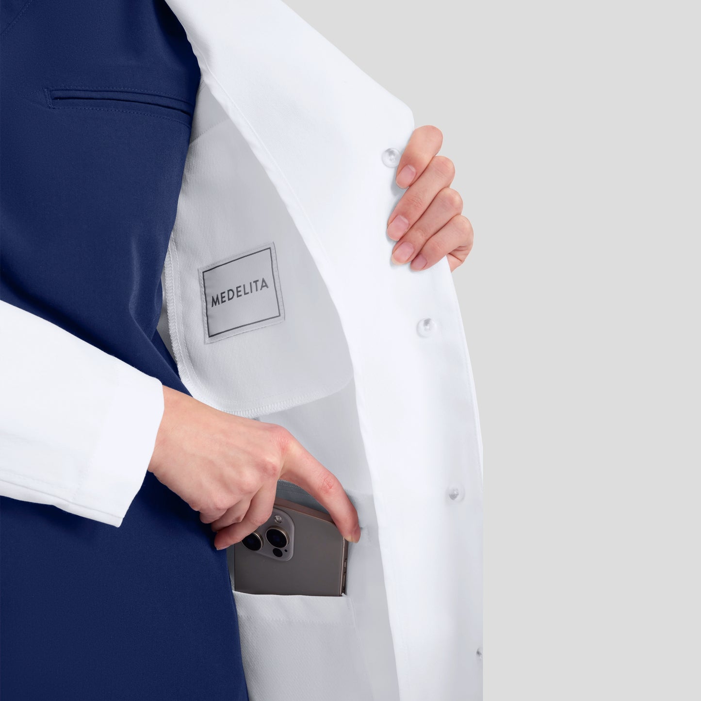Rebecca Medelita Labcoat 33.25 Inch