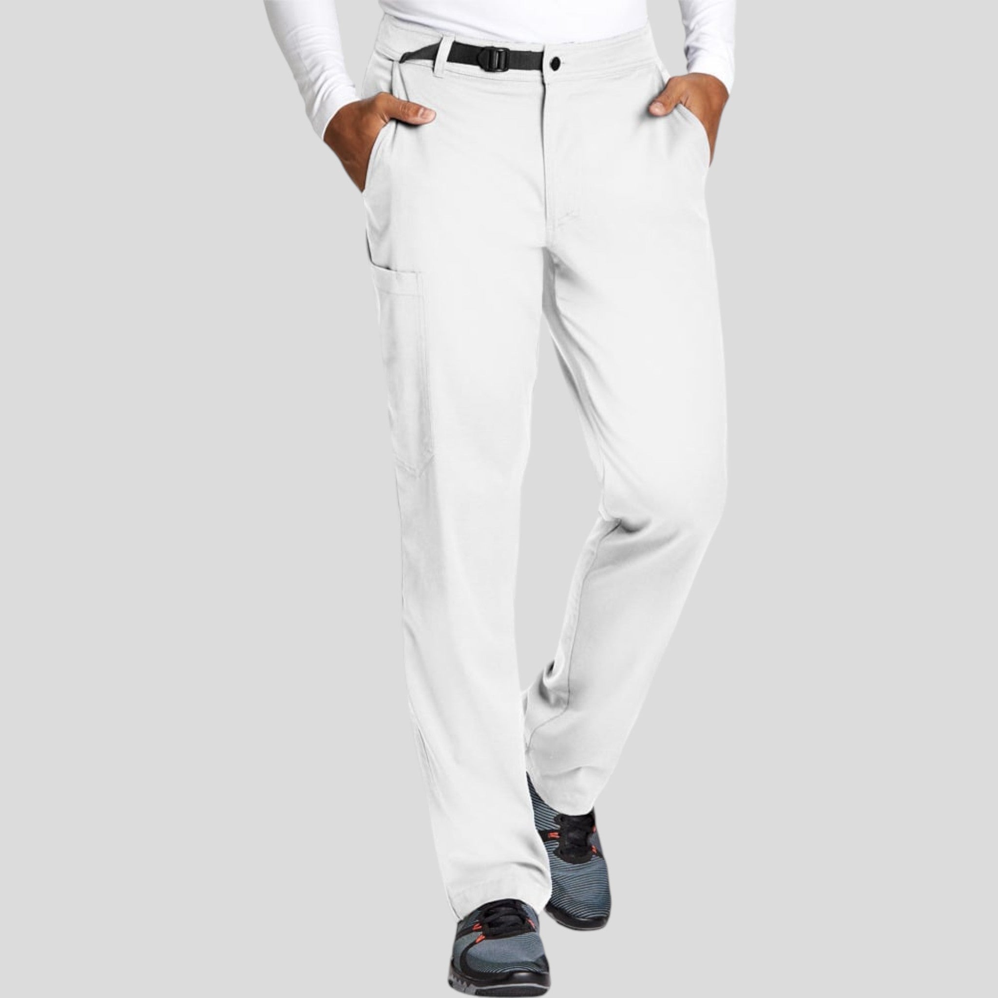 White Jogger Pants Grey's Spandex for Men at Scrubser